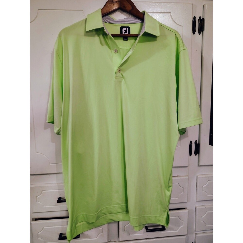 FootJoy Golf Polo Green Short Sleeve Shirt Men's Size Large Lot Of 2